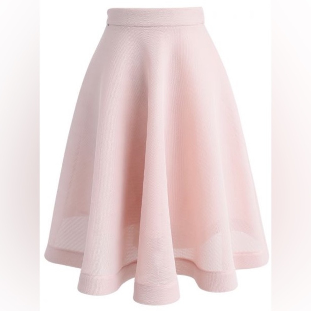 [WOMEN] CHIC WISH A-Line Skirt S Light Pink | NWOT Pastel - Picture 4 of 8